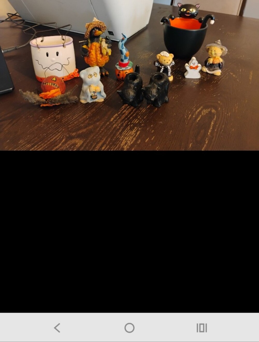 Halloween Mini Figurine Lot - Orange, Black, White